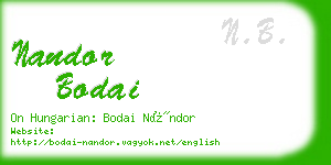 nandor bodai business card